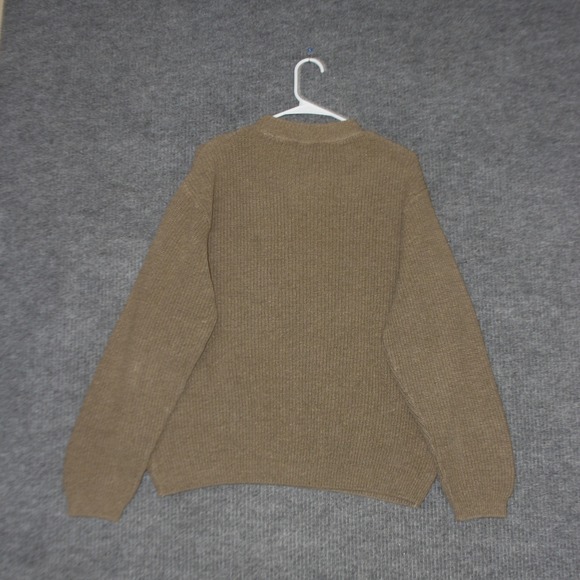 Eddie Bauer Sweater Mens L Brown Button Neck Basic Cotton Knit Winter Casual - Picture 5 of 5